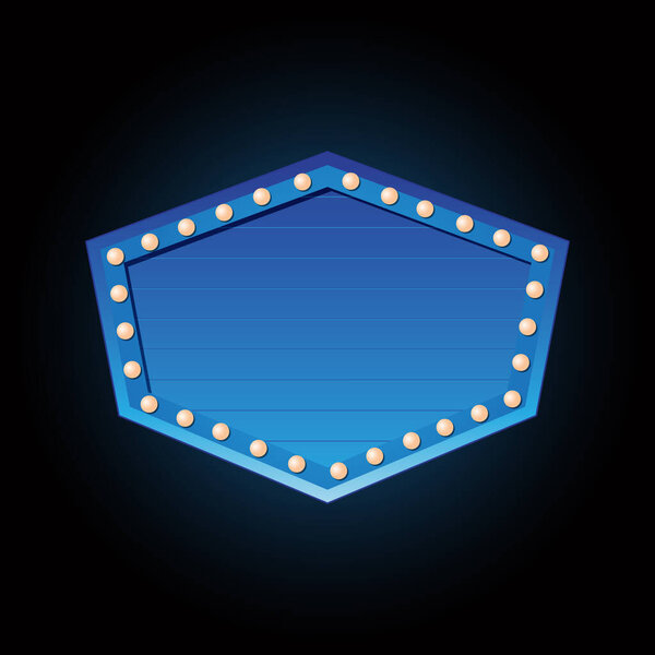 Show time vector theater sign banner