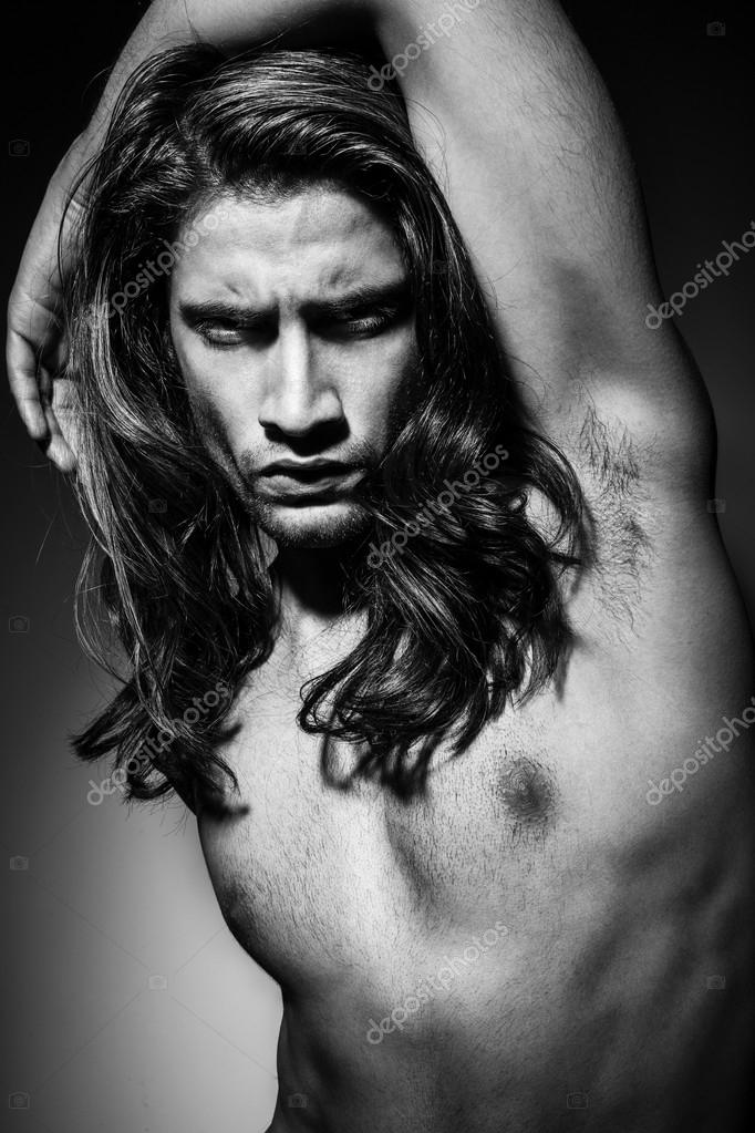 Black and white naked male portraits picture 262