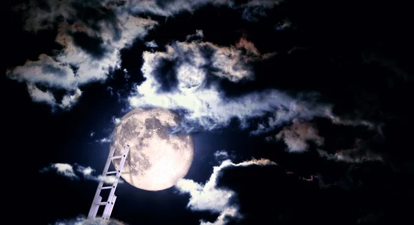 Ladder to the moon Royalty Free Stock Images