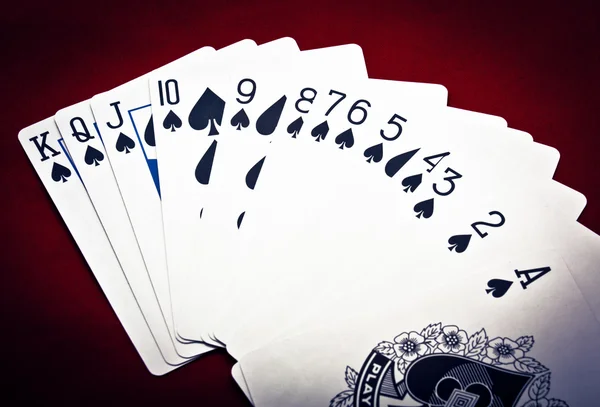 Row of spades — Stock Photo, Image