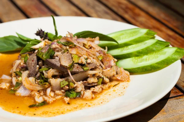 Thai fűszeres darált hús saláta — Stock Fotó