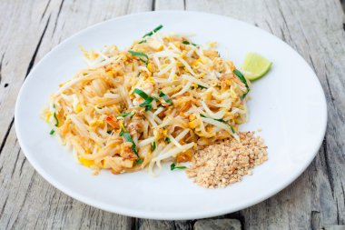 Thai food Pad thai , Stir fry noodles with shrimp 