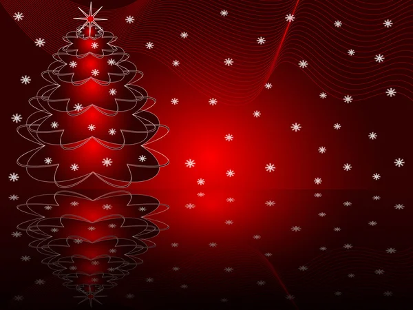 Ilustración vectorial: árbol de piel abstracto de Navidad — Vector de stock