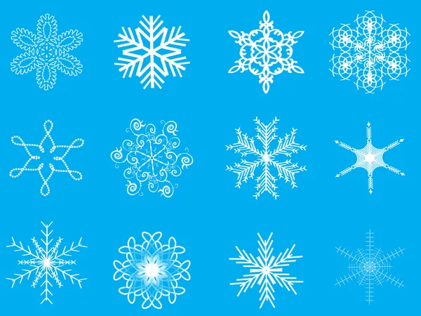 Abstract vector illustration of Christmas snowflakes — Stock Vector