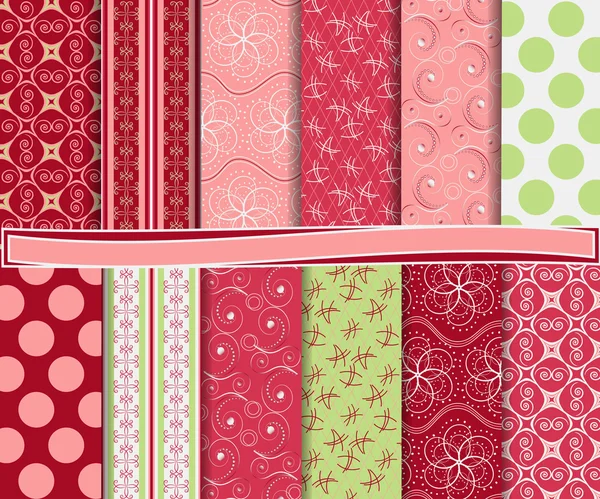 Abstract vector set van scrapbook papier — Stockvector