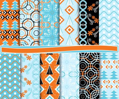 vektör kümesi Noel kağıt, karalama defteri