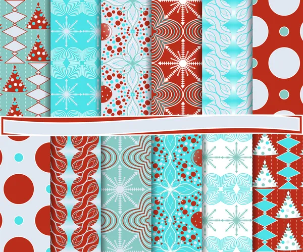 Abstract vector set van Kerstmis papier voor scrapbook — Stockvector