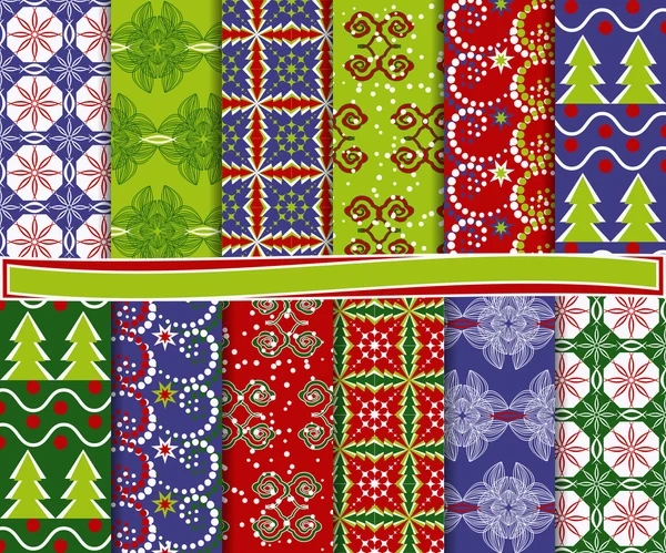 Abstracte kerst vector set van papier voor scrapbook — Stockvector