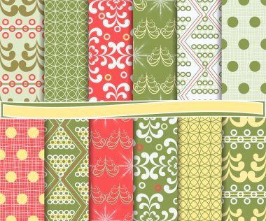 karalama defteri için Noel kağıdı tasarlamak vektör ayarla