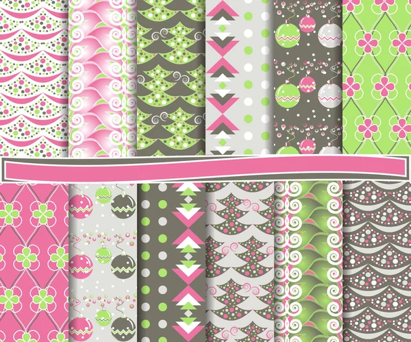 tasarlamak vektör Noel kağıt scrapbooks için ayarlayın.