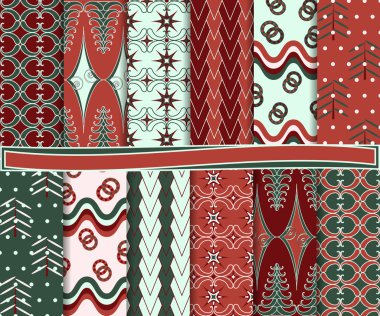 karalama defteri için Noel kağıdı tasarlamak vektör ayarla