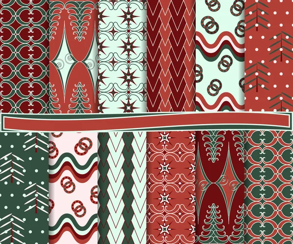 Ensemble vectoriel abstrait de papier de Noël pour scrapbook — Image vectorielle