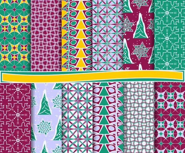 Abstract vector set van Kerstmis papier voor scrapbook — Stockvector