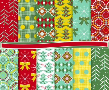 karalama defteri için Noel kağıdı tasarlamak vektör ayarla