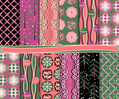 Kağıt çıkartma için soyut Noel vektör ayarla