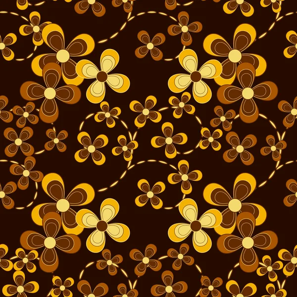 Abstract vector naadloze bloemmotief — Stockvector