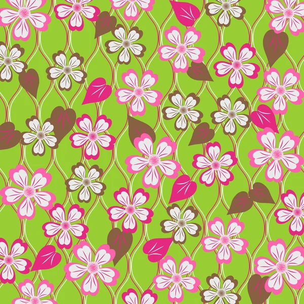 Ilustración abstracta vectorial de flores — Archivo Imágenes Vectoriales