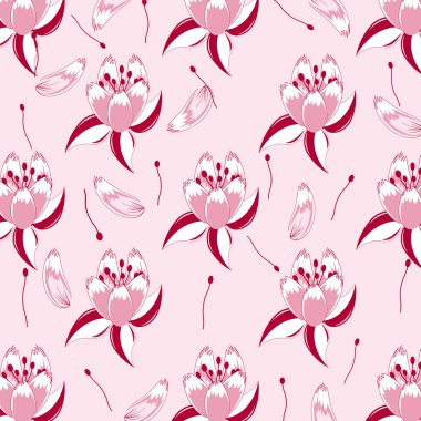 soyut çiçek vektör çizimi