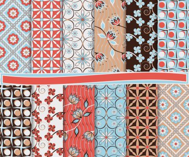 Kağıt çıkartma için soyut çiçek vektör ayarla