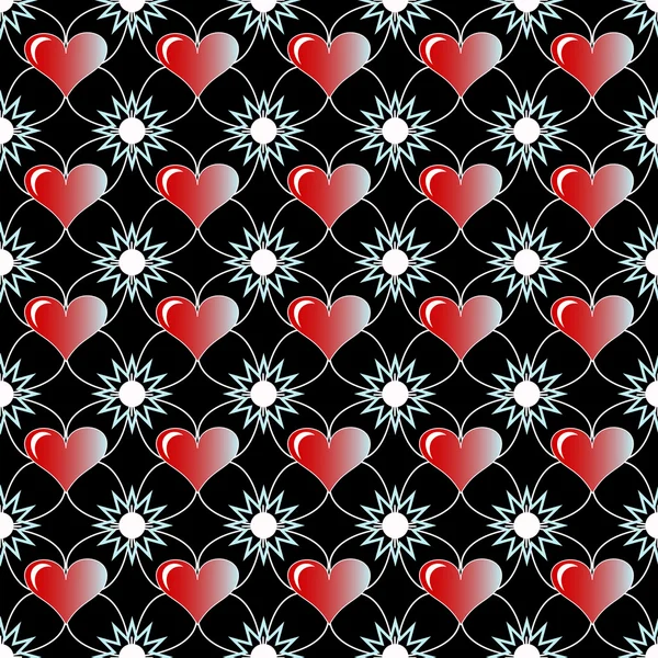 Abstract vector illustration with hearts — Stock Vector