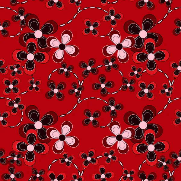 Modèle floral sans couture vectoriel abstrait — Image vectorielle