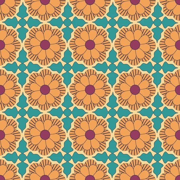 Patrón floral sin costura vector abstracto — Vector de stock