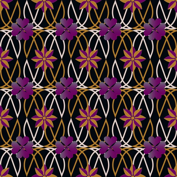 Vektor illustration med abstrakt blommor — Stock vektor