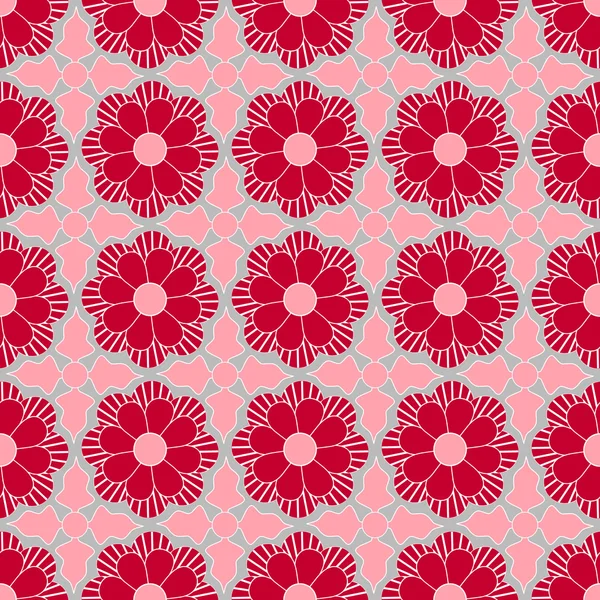 抽象的なベクトルのシームレスな花柄のパターン — ストックベクタ