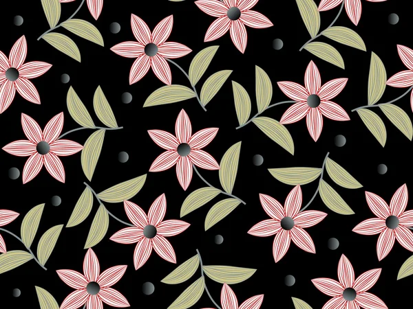 Naadloze bloemen vector illustratie — Stockvector