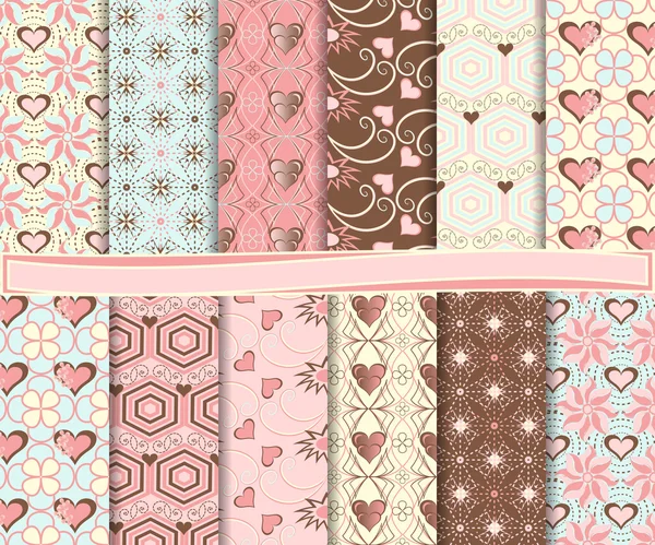 Ensemble vectoriel abstrait de papier pour scrapbook Saint Valentin — Image vectorielle