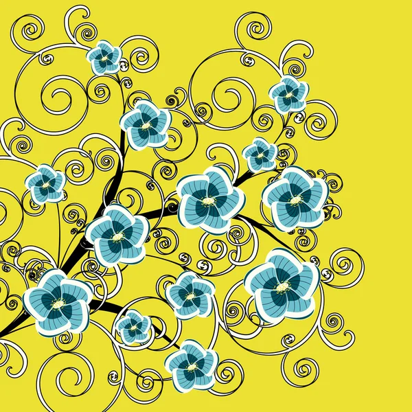 Ilustração vetorial abstrata de floral — Vetor de Stock