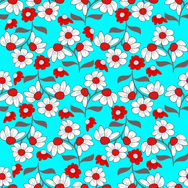 Naadloze floral vectorillustratie — Stockvector