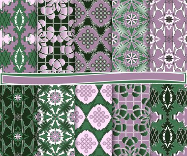 scrapbook kağıt ile soyut şekiller kümesi vektör