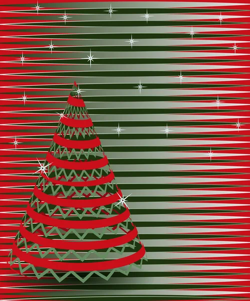 Illustration vectorielle - arbre de Noël stylisé abstrait — Image vectorielle