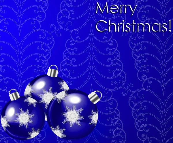 Векторная иллюстрация с рождественскими шарами — стоковый вектор