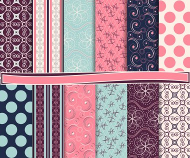 scrapbook kağıt Özet Noel süsler ile vektör kümesi
