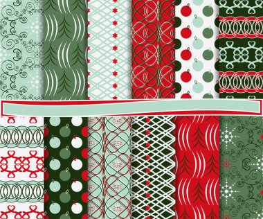 karalama defteri için Noel kağıdı tasarlamak vektör ayarla