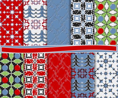 karalama defteri için Noel kağıdı tasarlamak vektör ayarla