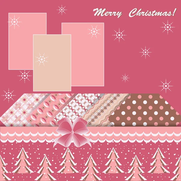 Ilustração vetorial abstrata do cartão de felicitações de Natal — Vetor de Stock