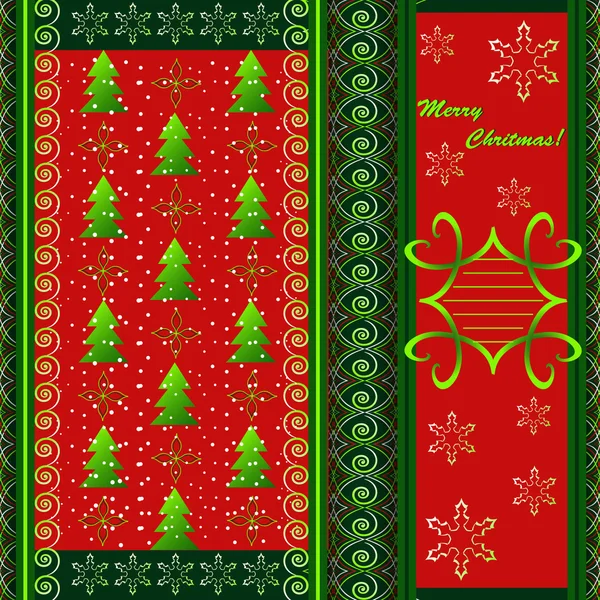 クリスマスのグリーティング カードの抽象的なベクトル イラスト — ストックベクタ