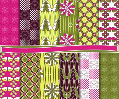 karalama defteri için Noel kağıdı tasarlamak vektör ayarla