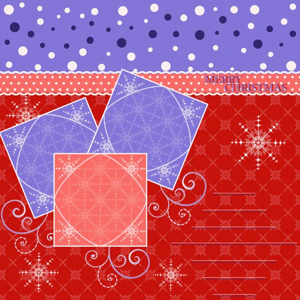 Ilustración abstracta del vector de la tarjeta de felicitación de Navidad — Vector de stock