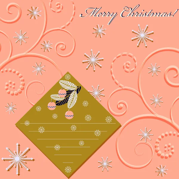 クリスマスのグリーティング カードの抽象的なベクトル イラスト — ストックベクタ