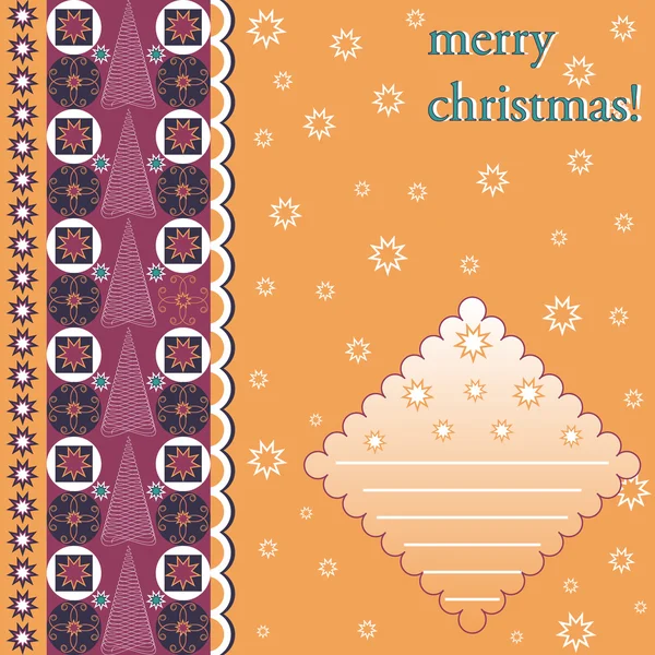 Illustration vectorielle abstraite de la carte de voeux de Noël — Image vectorielle