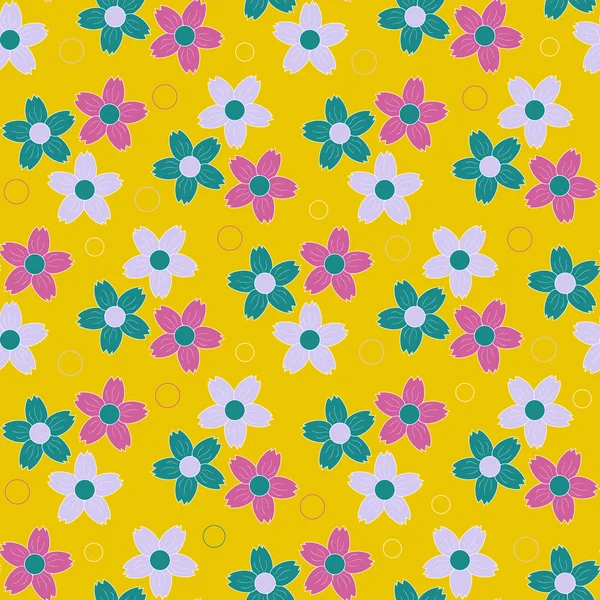 Ilustração floral abstrata sem costura — Vetor de Stock