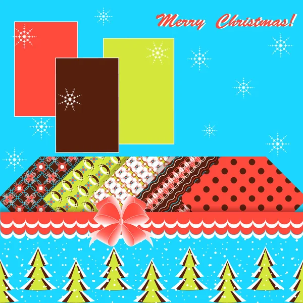 Ilustración abstracta del vector de la tarjeta de felicitación de Navidad — Vector de stock