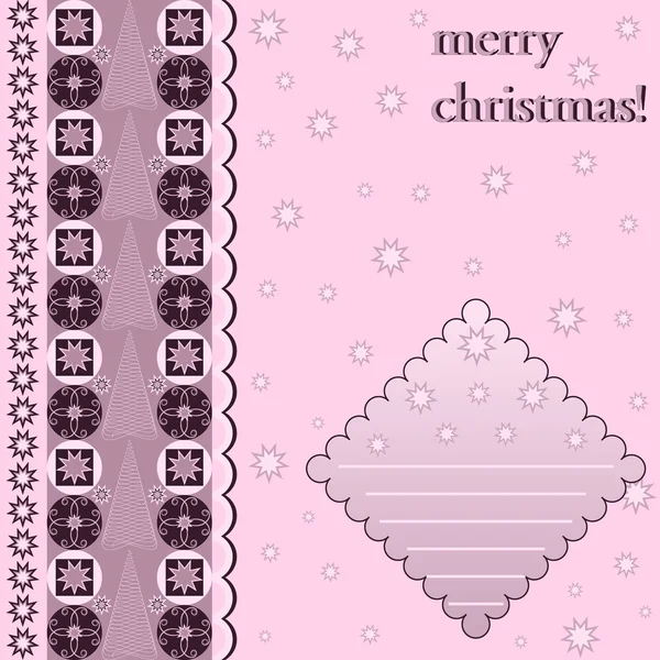 Ilustración abstracta del vector de la tarjeta de felicitación de Navidad — Archivo Imágenes Vectoriales