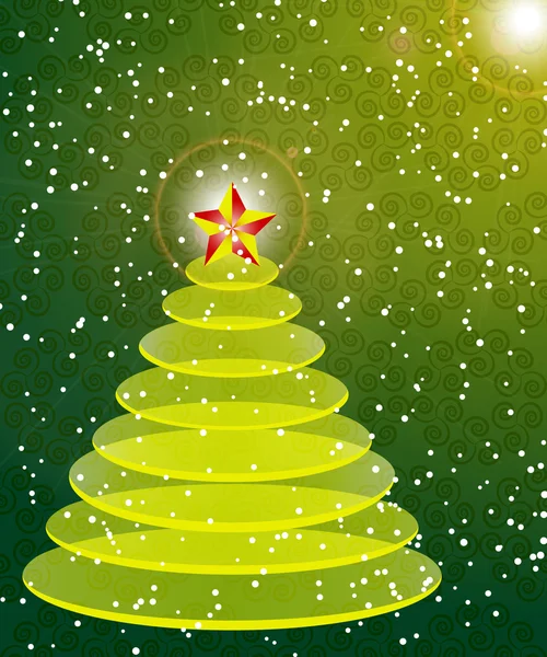 Abstract Christmas vector illustration Christmas tree