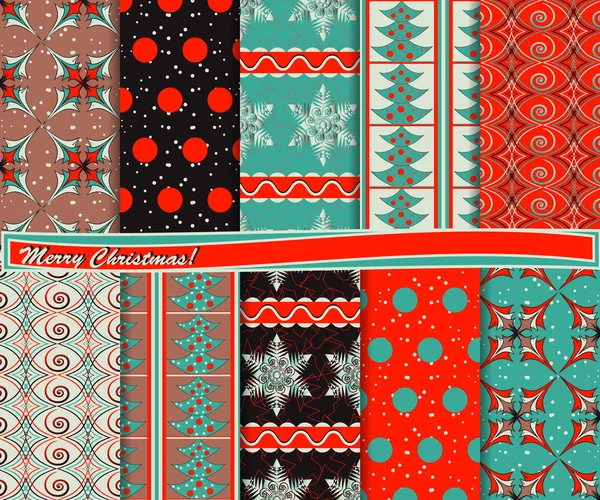 Conjunto vetorial de Natal abstrato de papel para scrapbook — Vetor de Stock