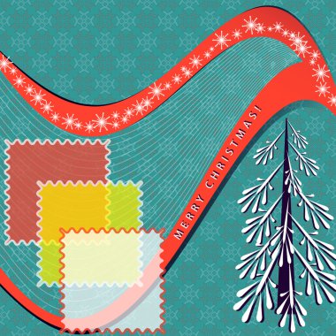 tasarlamak vektör çizim Noel tebrik kartı